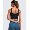 CRZ YOGA Butterluxe Womens V Neck Longline Sports Bra -