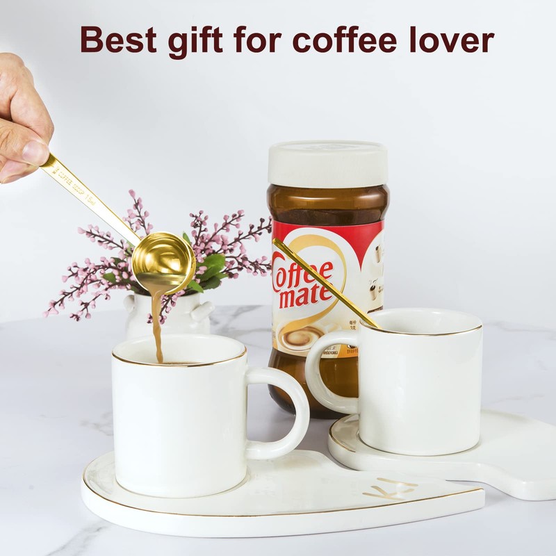 Safring Premium Coffee Scoop Set, Set of 2, Metal Stainless