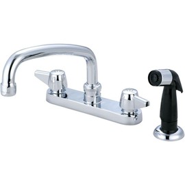 Central Brass 0126-A Two Handle Cast Brass Kitchen Faucet in Chrome