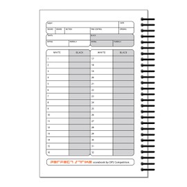 Perfect Strike Chess Scorebook with Rules and Instructions Heavy Duty Ideal for Exercises and Competitions (5.5" x 8.5") (25 games per book)