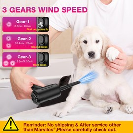 Compressed Air Duster, 3 in 1 Vacuum Cleaner & Cordless Air Blower & Inflat, 3 Gear Adjustable 100,000 RPM Wireless Handheld Vacuum with LED Light/High Power