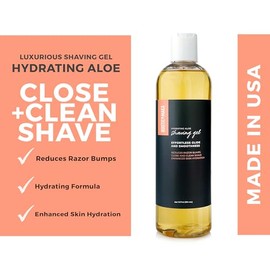 Rustic MAKA Gel de afeitar para mujeres, aloe y aceites orgánicos, fórmula extra sensible, piel suave, gel a espuma, sin parabenos, afeitado cerrado y