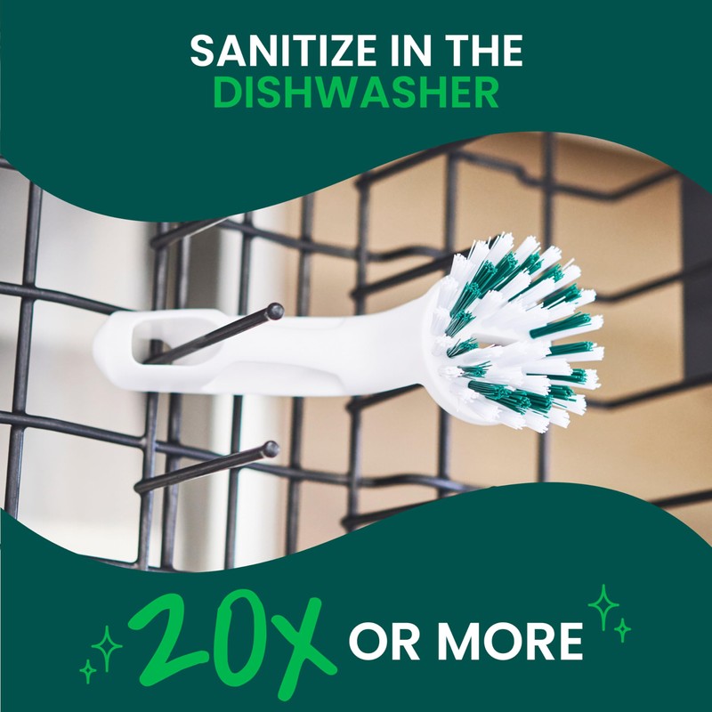 Scotch-Brite Handy Brush, Small and Durable Dish Brush with Handle