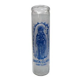 Generic Saint Clara (Santa Clara) White Pillar Candle