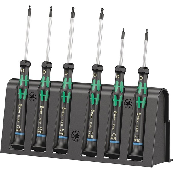 Wera 05118156001 | Kraftform Micro Electronics Screwdriver Set, Ball Head,