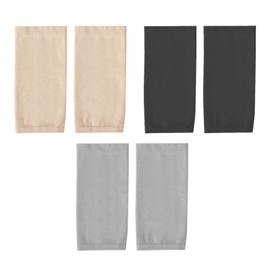 YFFSFDC Tattoo Hide Arm Cover [6 Pieces 3 Pairs] Skin Color + Black + Gray Men's Women's Upper Arm Support Cover Thin Cotton Tightening Elasticity Breathable Absorbent Quick Drying UV Protection Sun