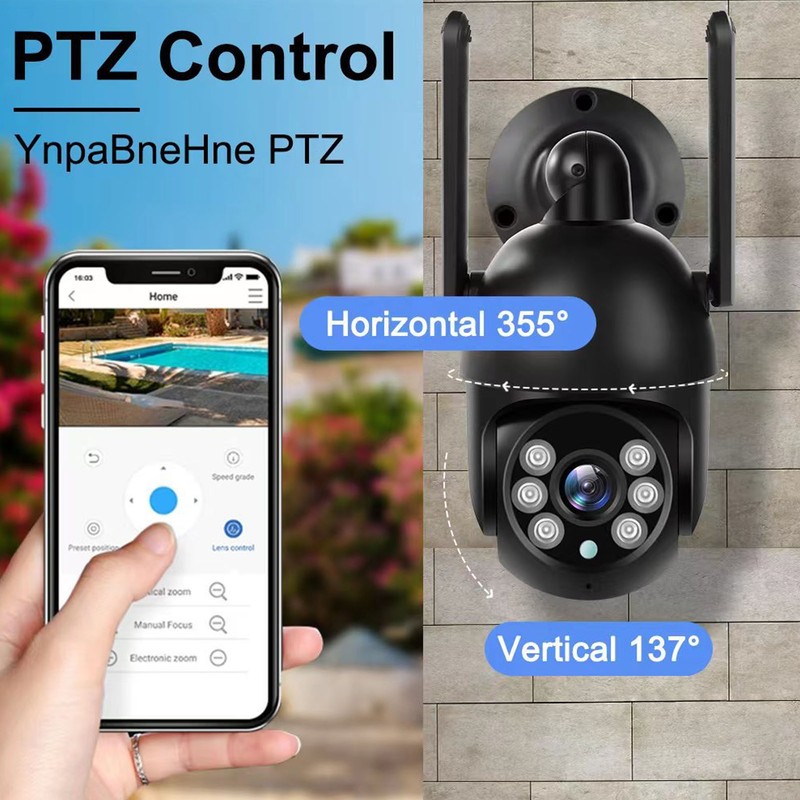 Wireless Security Camera WiFi Night Vision Human Detection 2MP HD