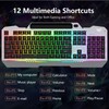AULA Keyboard, T102 104 Keys Gaming Keyboard and Mouse Combo