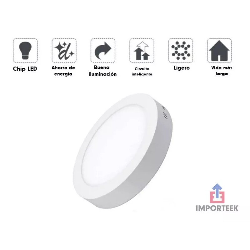 Importeek 3pz Lampara Techo Luz Led Moderna Sobreponer Empotrable 24w
