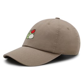 JPAK Chubby Frog Open Mouth Premium Dad Hat Embroidered Cotton Baseball Cap ChubbyFrog OpenMouth Khaki