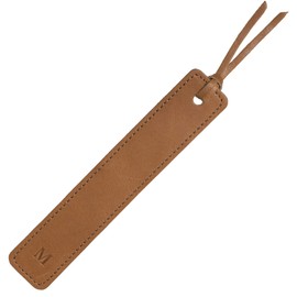 [aso] ZE-V163 Choose Initial Genuine Leather Bookmark, Made in Japan, Leather Bookmarker, ZE-V163 (Camel M)