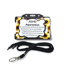 ADHD Awareness Medical Card with Lanyard - Hidden Disability Awareness