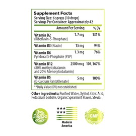 Ideal Infusion Bioactive Vitamin B12 + B Complex Sublingual Spray: Organic Spearmint - Methylcobalamin with Adenosylcobalamin: Energy & Mood Support, Keto