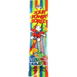 Sour Power Sortz Candy Straws, Sour Power Sortz Assorted, 1.75 oz (Pack of 24)