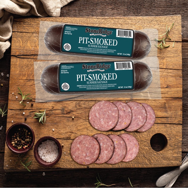 StoneRidge Summer Sausage PIT SMOKED - 12oz 2 Pack