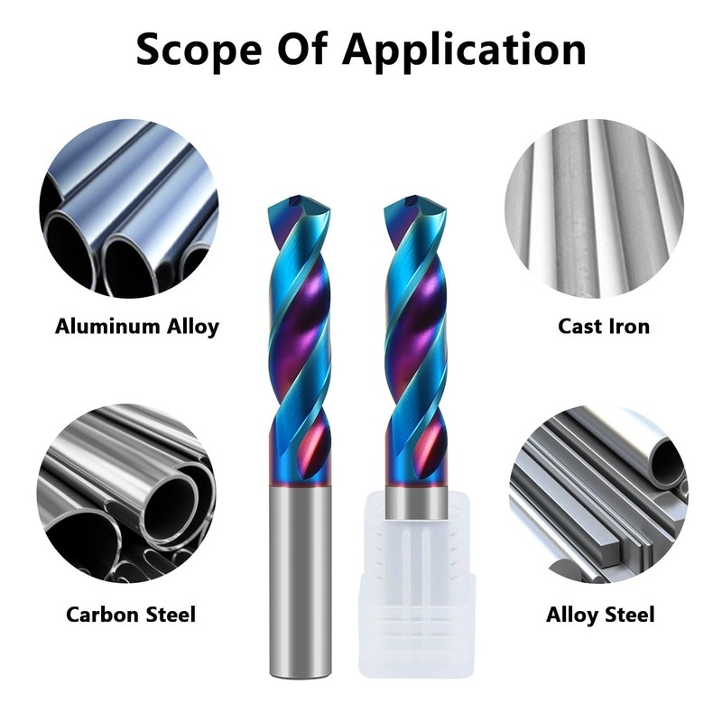 ‌AYCHOLIZ 6pcs Carbide CNC Drill Bit Set - 55 HRC