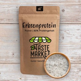 500 g Erbsenprotein Pulver | 80% Proteingehalt | veganes Eiweißpulver | Erbsenprotein Isolat | Taste Market