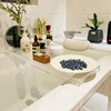 CXNGD Bathtub Tray Table, Clear Acrylic, Anti-Slip Bath Caddy, 32.3