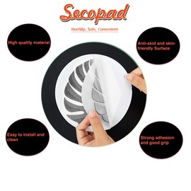 Secopad Non Slip Bathtub Stickers, 10 PCS Large Leaves Adhesive Anti Slip Decal Threads for Shower and Bath Tub with Premium Scraper
