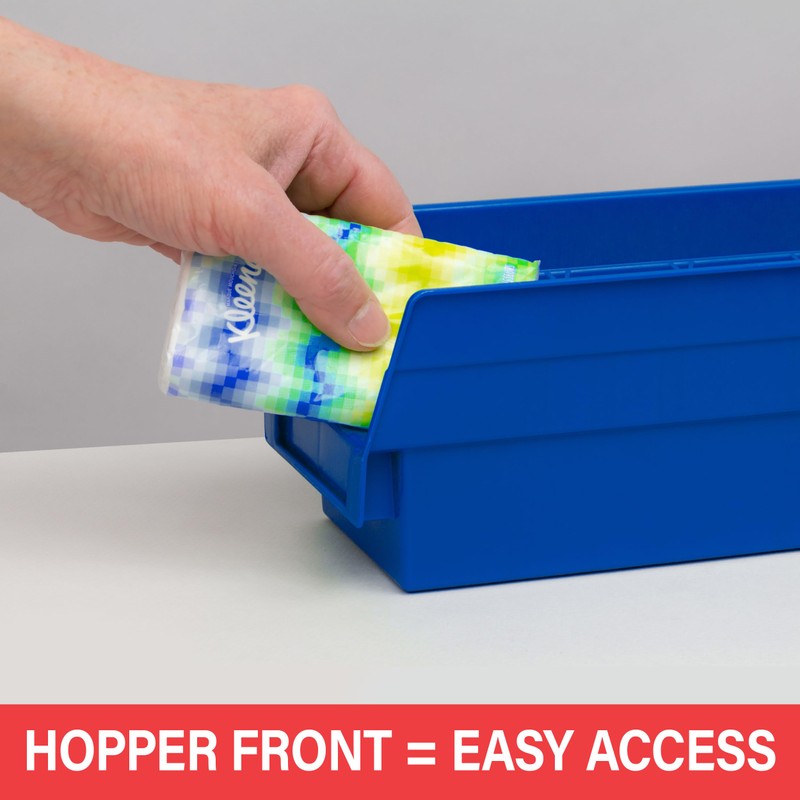 Akro-Mils 30124 Plastic Shelf Bins, Heavy Duty Storage Bins for