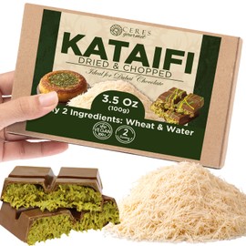 Kataifi Shredded Fillo Dough – Authentic Turkish Raw Chopped Kadayif (Kataifi) Pastry, Perfect for Kunafa, Knafeh & Baklava, Dubai Chocolate Freshly Packaged (3.5 Oz)