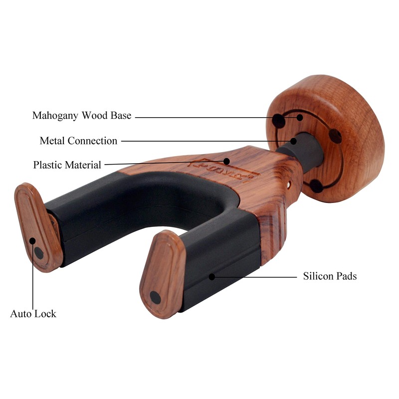 Guitar wall mount,Auto Lock Guitar Wall Hanger,2-pcs,Guitar Hanger,Wall Mount Hook,
