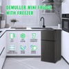 DEMULLER 2.4 Cu.ft Mini Fridge with Freezer Small Refrigerator with