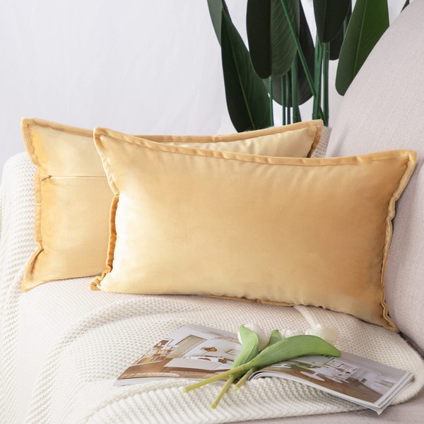 Madizz Set of 2 Velvet Decorative Cushion Covers Luxury Style