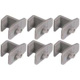 OCS Parts P993200800 Gray Plastic Shelf Clips | 6-Pack | Replacement Shelf Clips for Turbo Air Commercial Kitchen Freezers and Refrigerators
