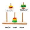 Wooden Tower of Hanoi Intellectual Toy Brain Teaser 8 Rings