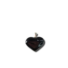 Pendant heart made of obsidian