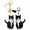 sunaeset cute tuxedo cat keychain, kawaii bag charm car key