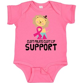inktastic Cleft Palate Cleft Lip Support Lion Baby Bodysuit Newborn Hot Pink 22e88