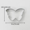 LILIAO Butterfly Cookie Cutter, 3 x 1.8 inch, Stainless Steel