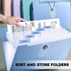 4 PCS A4 Expanding File Organiser, Poly Pockets Document Organiser,