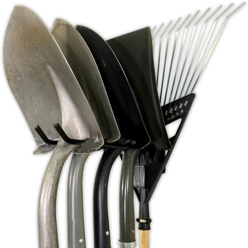 Metal Wall Mount Garage Hooks for Garden Tools, Chairs, Hoses,