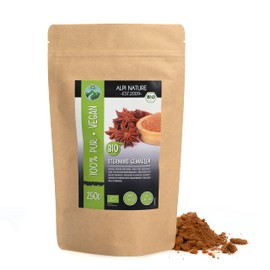BIO Sternanis gemahlen (250g), Bio Sternanis Kapseln, Sternanis Pulver aus kontrolliert biologischem Anbau, 100% natürlich, ohne Zusätze, Sternanispulver, Star Anise