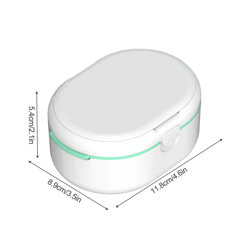 Denture Bath Box Cup Large Space Easy to Clean PP