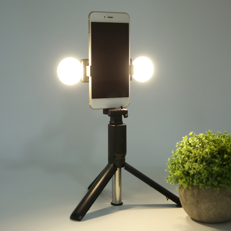 Selfie Stick Handheld MultiFunctional Foldable Live Tripod Portable Double Fill