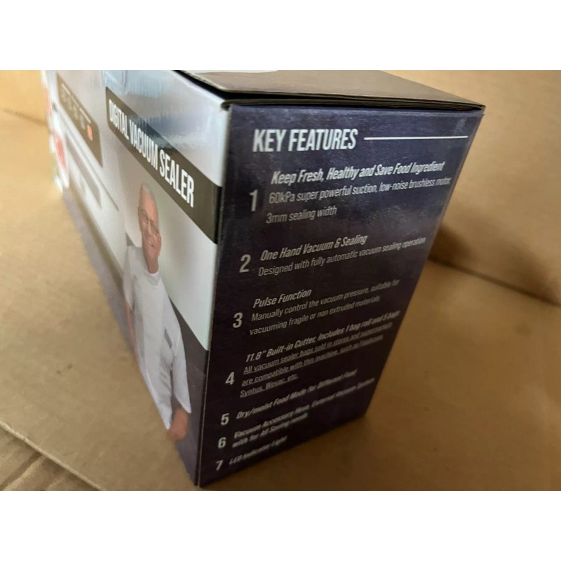 Robert Irvine Kitchen Digital Vacuum Sealer Model CRKA-DVSWB-5