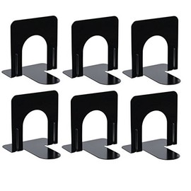 Bookend Supports - Business Source - Black (6 Pairs, Small)