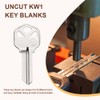 sourcing map 32pcs Key Blanks KW1 Brass Key Blanks Uncut