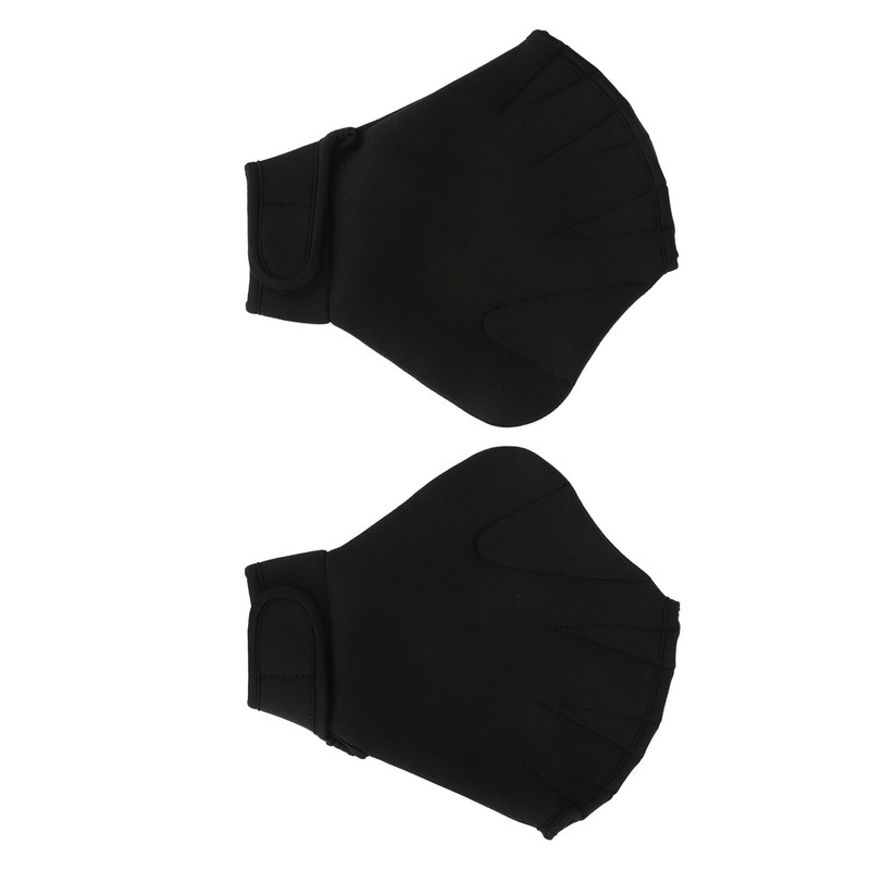 2Pcs Swimming Webbed Gloves Open Fingers Adjustable Swimming Training Gloves