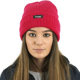 Flagstaff Ladies Thinsulate Rib Beanie Hat Raspberry