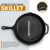 Utopia Kitchen Saute Frying Pan 12 Inch, Cast Iron Chefs