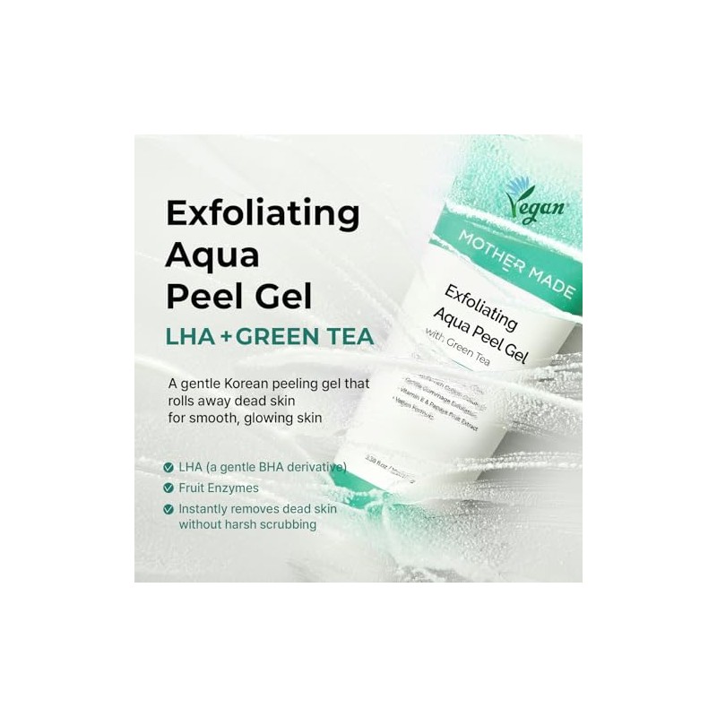 Exfoliating Aqua Face Peel Gel with Green Tea, Vitamin C,