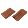 Cigar Holder Case Artificial Leather Portable Durable Elegant 3 Finger