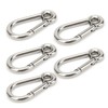Ladieshow 10pcs Snap Hooks Spring Carabiner Clip Buckle Stainless Steel