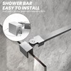 Stainless Steel Shower Rod, Wall-to-Glass Brace for 1/4" & 3/8"