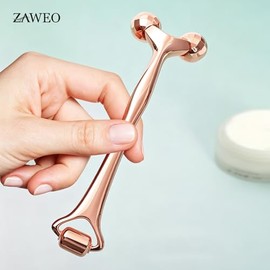Zinc Alloy Facial Roller, Used for Facial Rollers on the Face, Chin, and Neck to Reduce Swelling and Improve Wrinkles. Lifting Facial Lines, and Lymph